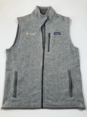 Patagonia Better Suéter Chaleco Para Hombres Grande Gris Cremallera Completa Vellón Senderismo Bordado Foto 1 de 4