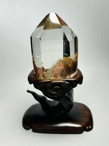 550g Cristallo Naturale Giardino Obelisco Quarzo Esemplare Minerale Reiki+stand - Foto 1 di 8