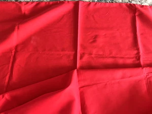 Vintage ROT Tischdecke Textilstoff einfarbig rot 44x42" Retro Tuch hell RETRO - Bild 1 von 16