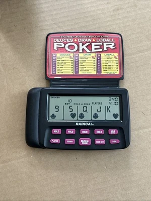 Radica Pantalla LCD Grande Poker Electrónico Portátil Juego 2318 Foto 1 de 4