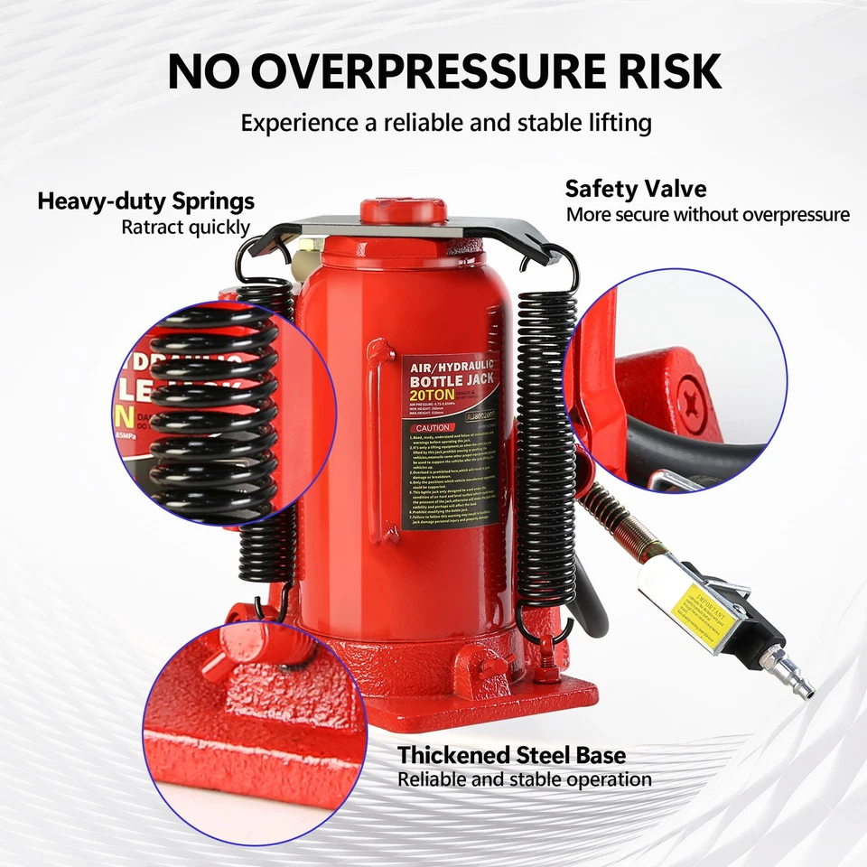 12 Ton 20Ton 32Ton  Air-Operated Hydraulic Bottle Jack Automotive Repair Shop Foto 1 de 4
