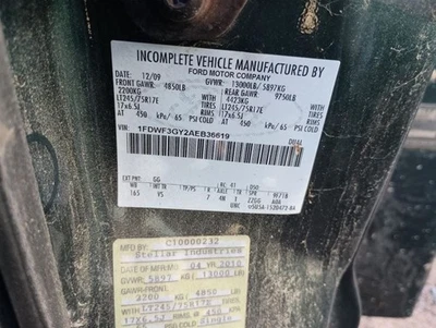 Seat Belt Front Bench Seat 1 Piece Driver Fits 09-10 FORD F250SD PICKUP 468754 - Imagem 1 de 4