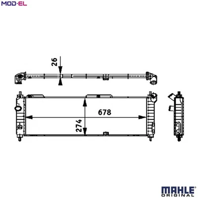 RADIATOR ENGINE COOLING CR 355 000S FOR CHEVROLET VAUXHALL TIGRA/Mk CORSA/VAN - Image 1 of 4