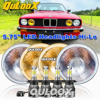 4PCS 5-3/4 5.75" LED Headlights Hi/Lo Beam DRL For BMW 325i 528i 535i E30 Foto 1 de 4