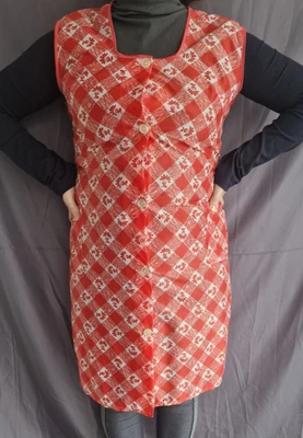 Nylon Dederon kittel schürze Vintage  Apron M82-Original 70er Jahre - Bild 1 von 4