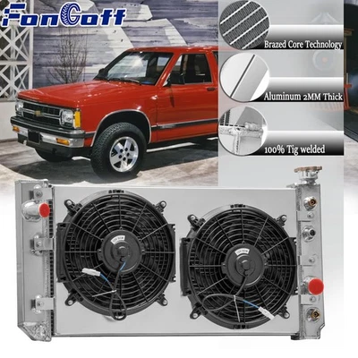 3 Row Radiator Shroud Fan  For 1988-1994 Chevy S10 Blazer GMC S15 4.3L V6 Foto 1 de 4