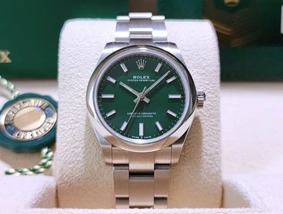 Rolex Oyster Perpetual OP 31 Green Stainless Steel Ref. 277200 - Complete! - Image 1 of 4