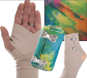 2x Elastic Bandage Wrap with Clips Flexible Support 3" x 54" Stretch Neon Green! - Picture 1 of 5