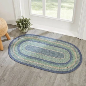 VHC Jolie Jute Oval Rug w/Pad 27x48~ Farmhouse - Picture 1 of 5