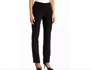 Ruby Rd Size 6P Black Flat Front Hidden Elastic Waist Pull On Pants NWT - Picture 1 of 1