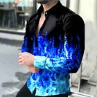 Contemporary Long Sleeve 3D Print Shirt For Men Slim Fit Muscle T Dress Shirts