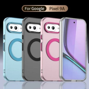 For Google Pixel 9A 8 Pro 8A Shockproof TPU PC Hybird Magnetic Phone Case Cover - Picture 1 of 19