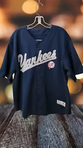 MLB Derek Jeter NY Yankees Trikot #2 Navy Blau Button Down Herren Gr. XL - Bild 1 von 7