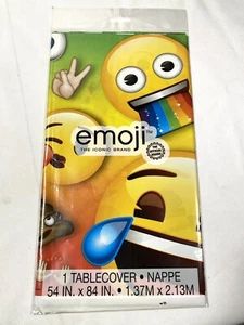 NUEVO Emoji Plástico Cubierta de Mesa para Fiestas 54 X 84 en Cumpleaños Fiesta Niños - Imagen 1 de 2