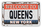 Queens New York USA Grunge Retro Vinyl Sticker Decal