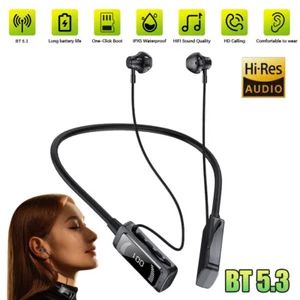 Sport Wireless Subwoofer Necklace Headphone For Android iPhone Bluetooth Connect - Zdjęcie 1 z 26