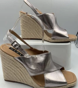 ZARA TRAFALUC Wedges Keil Sandaletten silber Gr. 36 / 37 - Bild 1 von 4