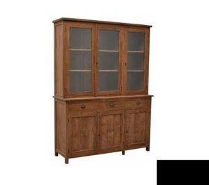 Teak Teakholz Küchen Büffet Anrichte Wandschrank Vitrine 3-türig 160 cm x 220 cm - Bild 1 von 1