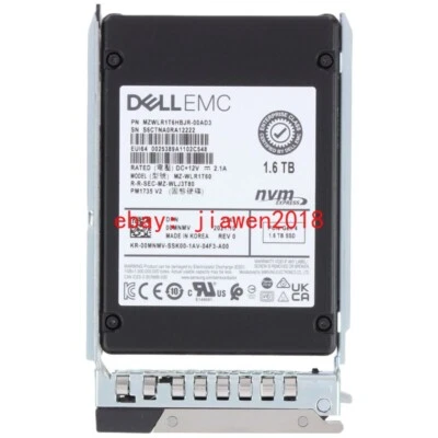Dell 0MNMVS AMSUNG PM1735 1.6TB U.2 NVMe 2.5" Enterprise SSD G14 G15 G16 Tray - Image 1 of 4