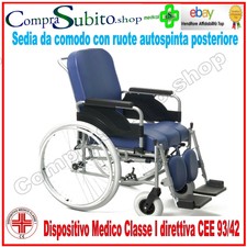 Sedia a rotelle carrozzina comoda dispositivo wc autospinta mod 9300