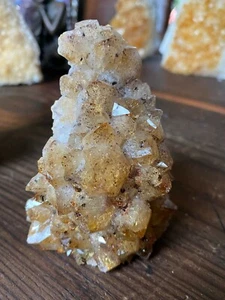 Premium Hoch Grad Citrine Druzy 129 Mini Geode Schnitt Sockel 391g H9.5xW7xD7cm - Bild 1 von 10