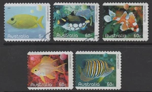 Australia 2010 Reef Fish Self-adhesive Perf 11 set of 5 Used - Picture 1 of 1