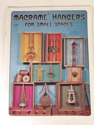 Vintage Macrame' Booklet Macrame' Hangers for Small Spaces H-228 - Image 1 of 3