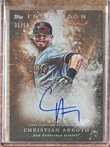 Christian Arroyo (RC) autographed 2018 Topps Inception Orange 31/50 - Picture 1 of 2