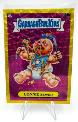 CONNIE Sewer 198b Yellow Wave 017/275 Garbage Pail Kids Chrome Series 5 OS5 GPK - Image 1 of 4