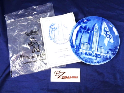 Vintage XXIII Olimpiada 1984 Los Ángeles Genuino Azul China, Alemania Occidental Foto 1 de 4