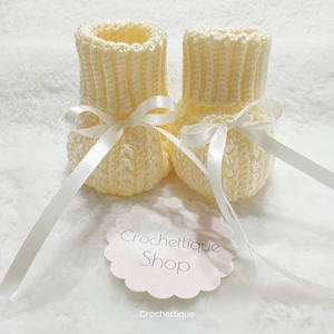 Handmade Crochet Baby Booties - Picture 1 of 4