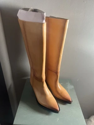 Botas hasta la rodilla Zara US 8 EU 39 montar tacón plano Foto 1 de 4