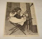 1880 magazine engraving ~ THE YOUNG ARTIST