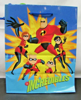 Disney Pixar Increíbles Bolsa de Regalo 9.5" x 7.5" Nueva Foto 1 de 4