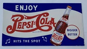 PEPSI:COLA Ink Blotter Enjoy Hits The Spot Bigger Better Sparkling Satisfying - Picture 1 of 6