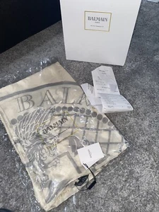 Genuine balmain silk scarf. 100% silk. With gift bag - Picture 1 of 4