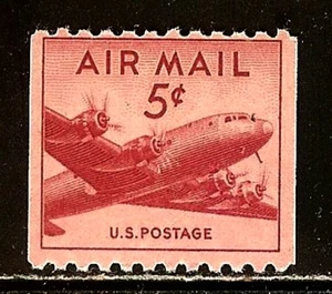 Very Nice US Year of 1948 Mint Air Mail Coil Stamp SCOTT# C37 (MNH) - Picture 1 of 1