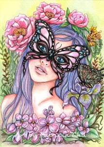 " Spring Goddess" 5x7 Limited Edition Print Floral Fantasy Theme Art by Patricia - Picture 1 of 1