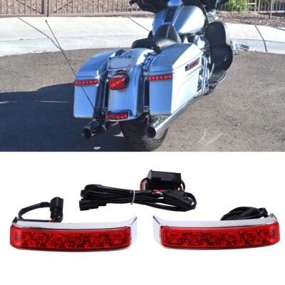 Luz LED de señal de giro de freno de alforja para Harley Ultra Limited FLHTK 14-20 Foto 1 de 4