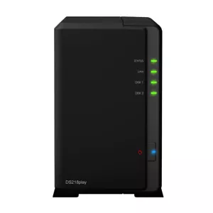 Synology DiskStation DS218play NAS Server Realtek RTD1296/1GB DDR4/20TB SSD/DSM - Bild 1 von 4