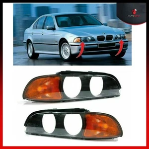 BMW 5 Series E39 Diffusing Headlight Lens Right + Left 1996 - 2000 New Halogen - Picture 1 of 4