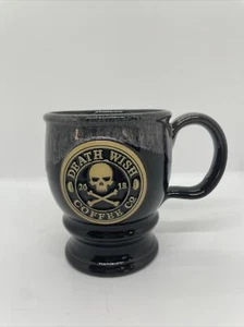DENEEN POTTERY 2018 Death Wish coffee Mug Hammer Skull and Crossbones - Bild 1 von 7
