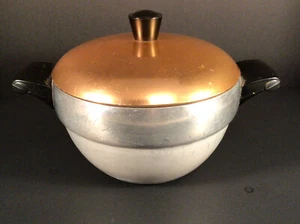 Vintage Wear Ever Hallite Aluminium Doppelkessel Top Nr. 2312 1-1/4 mit Kupferdeckel - Bild 1 von 6
