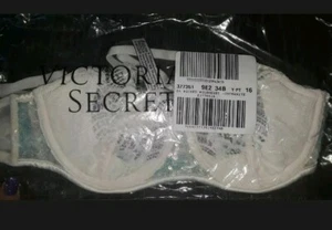 VS dream angel wicked unlined uplift bra new 34b coconut white sequin - Picture 1 of 3