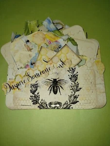 Bee loaded Pocket tags Junk Journal Scrapbook USA Seller gift - Picture 1 of 2