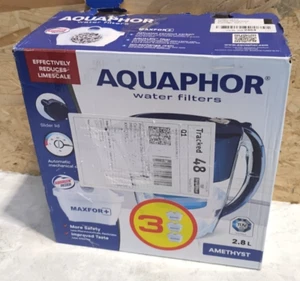 AQUAPHOR Water Filter Jug Amethyst - Plastic - Capacity 2.8 Litres - Grey - Picture 1 of 11