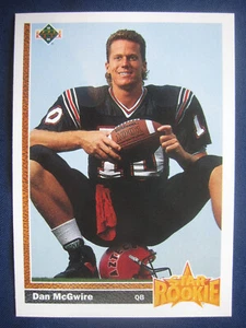 Dan McGwire Star Rookie Seattle Seahawks Upper Deck 1991 (2 Cards) NFL - Picture 1 of 4