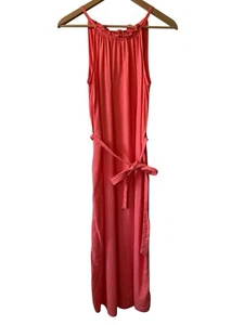 Gap Sommerkleid klein Leinenmischung Träger Gürtel orange Strand Resort Urlaub schön neu - Bild 1 von 9