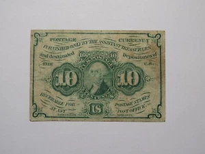 1863 $.10 First Issue Fractional Currency Obsolete Bank Note Bill! 1st Iss. RARE - Picture 1 of 2