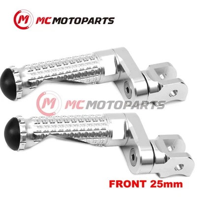 For Triumph Scrambler 06-17 16 15 14 MPRO 25mm Extended SILVER Front Foot Pegs Foto 1 de 4